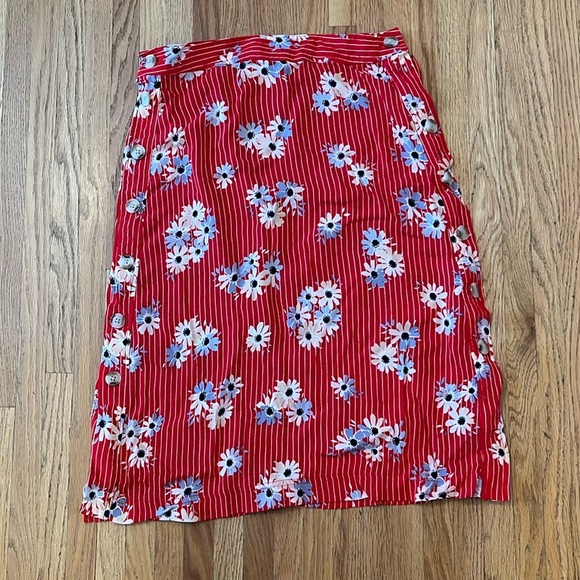 Madewell Button Midi Skirt Size 2 - Picture 1 of 5